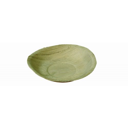 Pálmalevél tányér, kerek (18,0 x 2,5 cm; peremmel) - Naturesse - kifutó termék *5031
