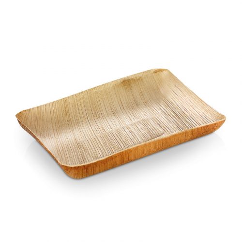 Pálmalevél tányér, téglalap (17,0 x 14,0 x 2,5 cm) - Naturesse *N744